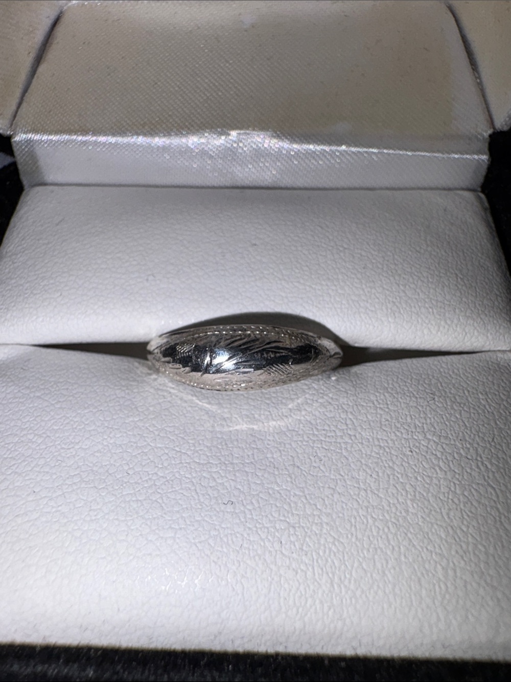 Engraved Dome Band Ring Stamped 925 with Hallmark inside band see pictures.